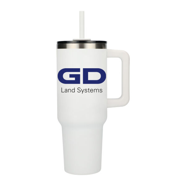 40 oz Vacuum Insulated Eco-Friendly Travel Tumbler With Straw Thumbnail