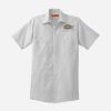 Short Sleeve Striped Industrial Work Shirt Thumbnail